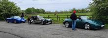 Photo of cars ready for the off at Three Horseshoes